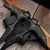 Microtech Bee S/E Wharncliffe Push Dagger Double Full Serrated DLC Carbon Fiber Handle 218D-3DLCS - Preowned S/N 001