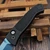 Pro-Tech Knives Brend Classic Auto Black Diamond Texture W/ Abalone Button 3.35" Sapphire Blue WB1106-SB