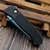 Pro-Tech Knives Brend Classic Auto Black Diamond Texture W/ Abalone Button 3.35" Sapphire Blue WB1106-SB