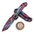 Microtech LUDT Gen III Smooth Handle Pink Black/Light Blue Splatter T/E 3.5" 1136S-1BKPK-LBSPLS