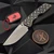 Attn 2 Detail Mk3 Gen 4 Medium Treadplate Grey Washed Ti 3.25" Drop Point Rising Grind A2D by EDC Lifestyle