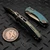 Microtech Amphibian Mini Ram-Lok Antique Green Fluted Titanium 3.25" S/E Bronzed W/ Bronze Ti Accent Marfione Select 137MRL-13FLMS1
