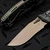 Microtech Amphibian Mini Ram-Lok Antique Green Frag Titanium 3.25" S/E Bronzed W/ Bronze Ti Accent Marfione Select 137MRL-13FRMS1