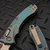 Microtech Amphibian Mini Ram-Lok Antique Green Frag Titanium 3.25" S/E Bronzed W/ Bronze Ti Accent Marfione Select 137MRL-13FRMS1