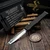 MARFIONE CUSTOM HALO III BLACK 4" TANTO EDGE MIRROR POLISH W/ BRONZE ACCENT 1251-STMPBKNCBZ-MCK by EDC Lifestyle