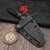 Bastinelli Knives Sin Fixed Blade PVD Black Tsuka Wrap Black Skull Menuki