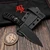 Bastinelli Knives Sin Fixed Blade PVD Black Tsuka Wrap Black Skull Menuki