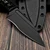 Bastinelli Knives Sin Fixed Blade PVD Black Tsuka Wrap Black Snake Menuki