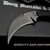 Bastinelli Knives Pika Black PVD Fixed Blade Black Tsuka Wrap w/Bronze Snake Menuki S3