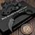 Bastinelli Knives Pika Black PVD Fixed Blade Black Tsuka Wrap w/Bronze Snake Menuki S3
