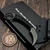 Bastinelli Knives Pika Black PVD Fixed Blade Black Tsuka Wrap w/Bronze Snake Menuki S3