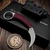Bastinelli Knives Pika Stonewash Fixed Blade Red Tsuka Wrap w/Bronze Snake Menuki