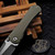 Borka Blades OD Green G10 SBTF Two Tone Acid Wash Tanto Folder