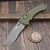 Microtech Amphibian Ram-Lok Fluted OD Green G-10 S/E Apocalyptic Partial Serrated 137RL-11APFLGTOD - Preowned