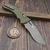 Microtech Amphibian Ram-Lok Fluted OD Green G-10 S/E Apocalyptic Partial Serrated 137RL-11APFLGTOD - Preowned