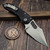 Microtech Stitch Auto Black S/E Stonewash 169-11 Partial Serrated - Preowned S/N 14734