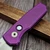 Pro-Tech Runt 5 Battleworn Purple Satin Magancut Wharncliffe, MOP Button Blade Show West 2025 - Preowned