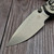 Microtech LUDT Ram-Lok Slab Titanium 3.40" Clip Point Stonewash Blue Ti Accent 1135RLS-10MS2 - Preowned