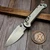 Microtech LUDT Ram-Lok Slab Titanium 3.40" Clip Point Stonewash Bronze Ti Accent 1135RLS-10MS1 - Preowned