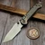 Microtech LUDT Ram-Lok Flamed Frag Titanium 3.40" T/E Stonewash Bronze Ti Accent 1136RL-10FRMS3 - Preowned