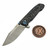 Reate Knives District 9D-V2 White Storm Fat Carbon Handle 3.5" 154CM Belt Satin
