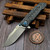 Reate Knives District 9D-V2 White Storm Fat Carbon Handle 3.5" 154CM Belt Satin