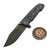 Reate Knives District 9D-V2 White Storm Fat Carbon Handle 3.5" 154CM Belt Satin DLC