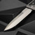 Reate Knives EXO Gravity Knife Black Micarta Titanium Bead Blast Handle, Elmax Stonewashed Flats Double Edge 3.75" Satin Blade