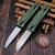 Reate EXO Performance Green Stripe Aluminum Dual Blade Gravity Knife