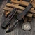Microtech UTX-85 Gen IV Topographic Black/Orange Camo T/E Partial Serrated 12334-2TPBKORCS by EDC Lifestyle