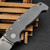 Demko Textured Gray G10 Thumb Stud XXX 4.0" 3V Clip Point