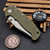 Demko Textured Green G10 Thumb Stud XXX 4.0" 3V Clip Point