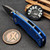 Demko Textured Blue G10 Thumb Stud CXT Barong 3.4" 3V Clip Point