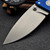 Demko Textured Blue G10 Thumb Stud CXT Barong 3.4" 3V Clip Point