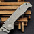 Demko Textured Titanium Thumb Stud CXT Barong 3.4" 3V Clip Point