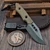 Heretic Knives Kobold Bowie Fixed Blade Knife Flat Dark Earth FDE G10 2.6" DLC H065-6A-FDE/G10