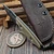 Heretic Knives Kobold Bowie Fixed Blade Knife Flat Dark Earth FDE G10 2.6" DLC H065-6A-FDE/G10