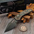 Microtech Stitch Ram-Lok Livewire Carbon Fiber DLC Stonewash w/Flamed Ti Accent & Bronzed Stainless HW 169RL-1DLCMS1 - Signed
