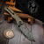 Heretic Custom Knives Wraith V4 John Gray Barked Titanium Dark Rain Tanto S/N 010