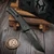 Heretic Custom Knives Wraith V4 John Gray DLC Barked Titanium DLC  Tanto S/N 010