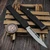 MICROTECH HALO III BLACK SINGLE ACTION 4" CLIP POINT STONEWASH MARFIONE SELECT 1250-10MS1