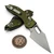Microtech Stitch Ram-Lok OD Green Frag Aluminum 3.7" S/E Stonewash 169RL-10FROD