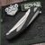 Poikilo Blade Orca-M Midtech Special Edition Killer Whale Inset Locking Titanium Folding Knife Polished Zircu-Ti Clip and Backspacer 3.52" Stonewash M398