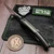 Poikilo Blade Orca-M Midtech Special Edition Killer Whale Inset Locking Titanium Folding Knife Polished Zircu-Ti Clip and Backspacer 3.52" Stonewash M398