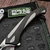 Poikilo Blade Orca-M Midtech Special Edition Killer Whale Inset Locking Titanium Folding Knife Polished Zircu-Ti Clip and Backspacer 3.52" Stonewash M398