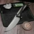 Poikilo Blade Orca-M Midtech Special Edition Killer Whale Inset Locking Titanium Folding Knife Polished Zircu-Ti Clip and Backspacer 3.52" Stonewash M398
