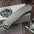 BergBlades Mini Alpha Frame Lock Light Beadblast Ti 3.1" S90V Belt Satin