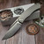 BergBlades Mini Alpha Frame Lock Light Beadblast Ti 3.1" S90V Belt Satin by EDC Lifestyle