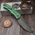 BergBlades Mini Alpha Frame Lock Green Stonewash Ti 3.1" S90V Dark Stonewash by EDC Lifestyle
