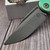 BergBlades Mini Alpha Frame Lock Green Stonewash Ti 3.1" S90V Dark Stonewash